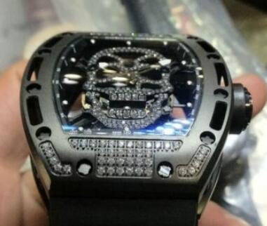 Richard Mille Replica Watch RM 052 Skull Titanium Diamonds